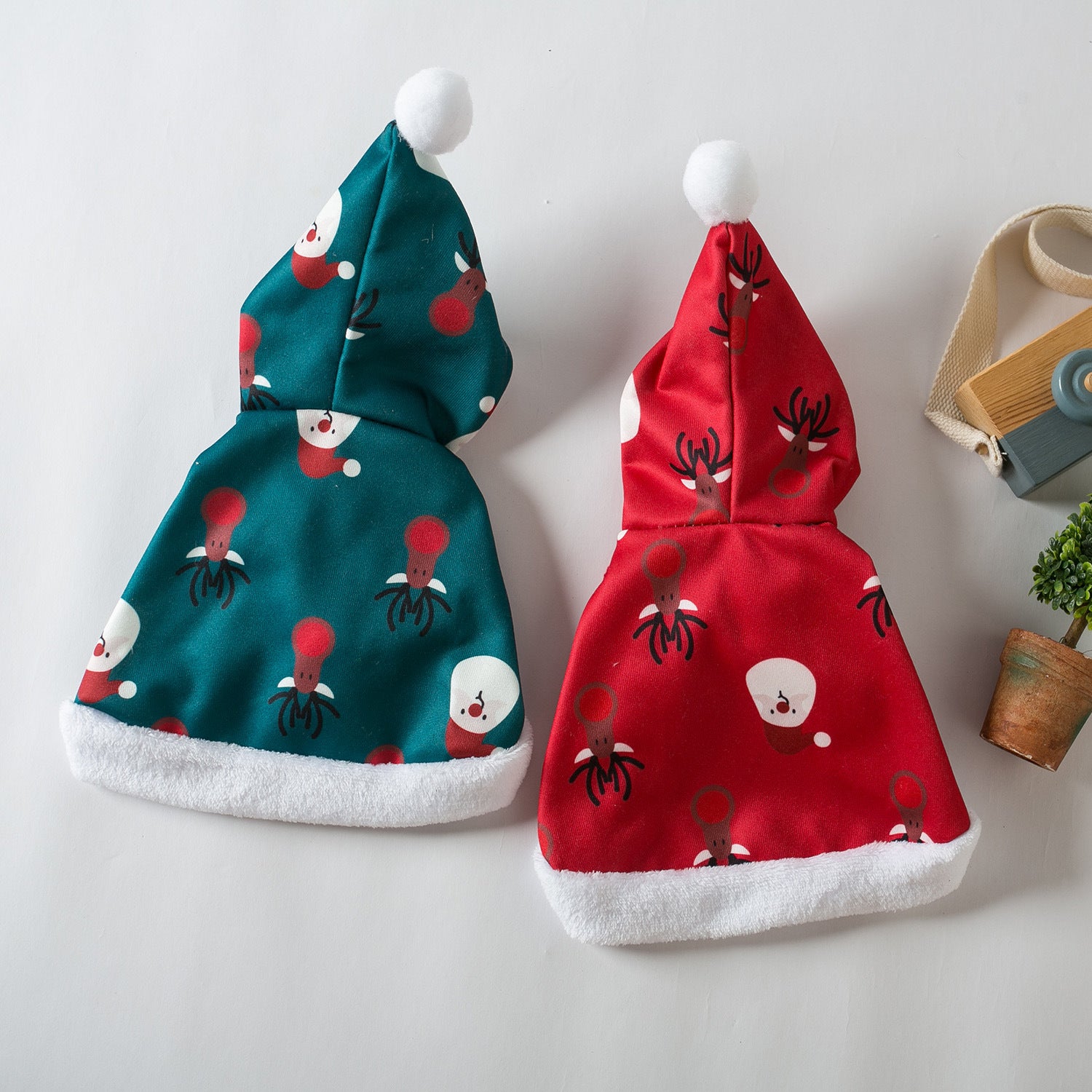 Pets Christmas Hood Cape Cloak