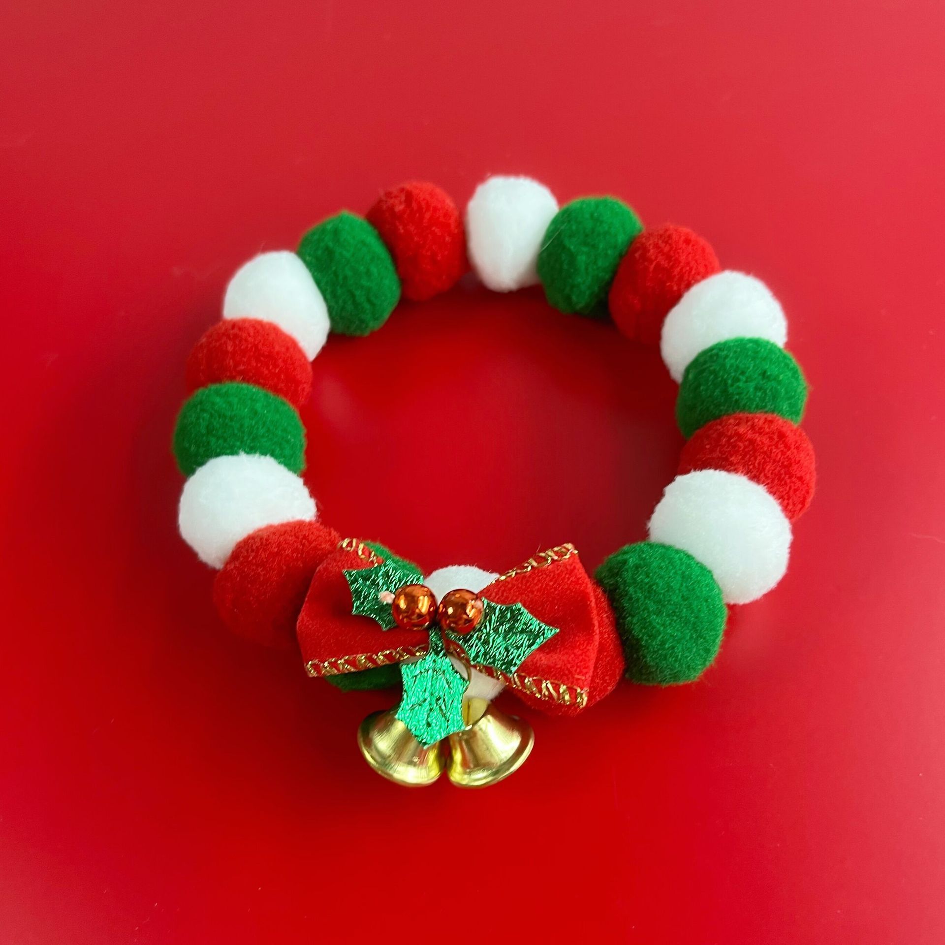 Pet's Christmas Collar With Bow